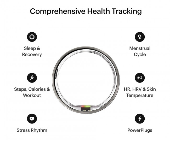 Умное кольцо ULTRAHUMAN Ring AIR (Raw Titanium) (Size 8)